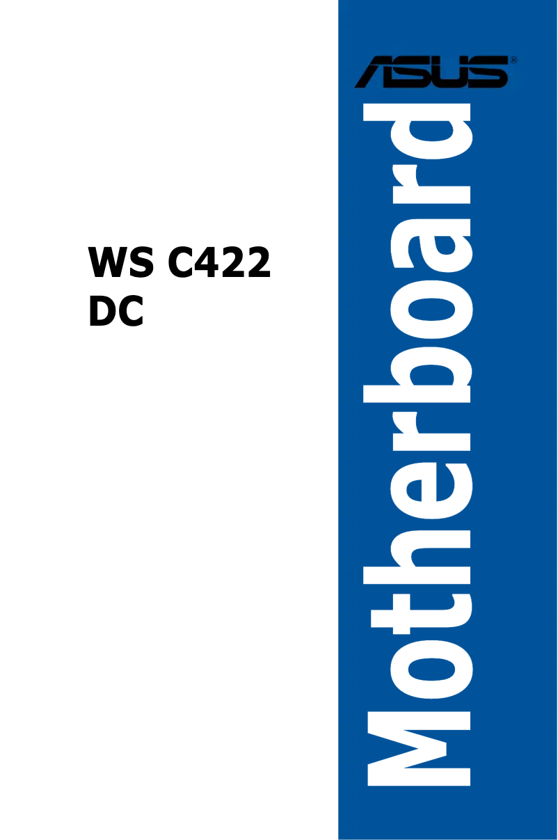 Page n°1 - Manuel utilisateur Asus WS C422 DC