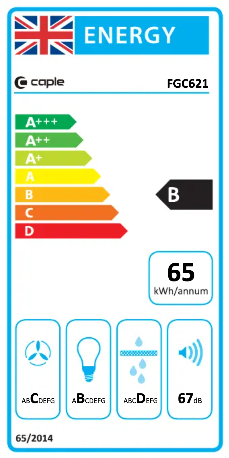 Page n°1 - Label énergétique Caple FGC621