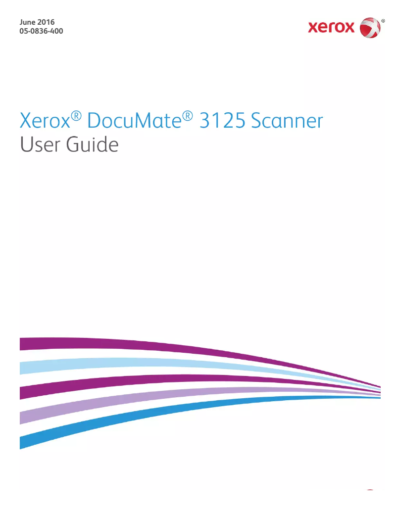 Page n°1 - Manuel utilisateur Xerox DocuMate 3125