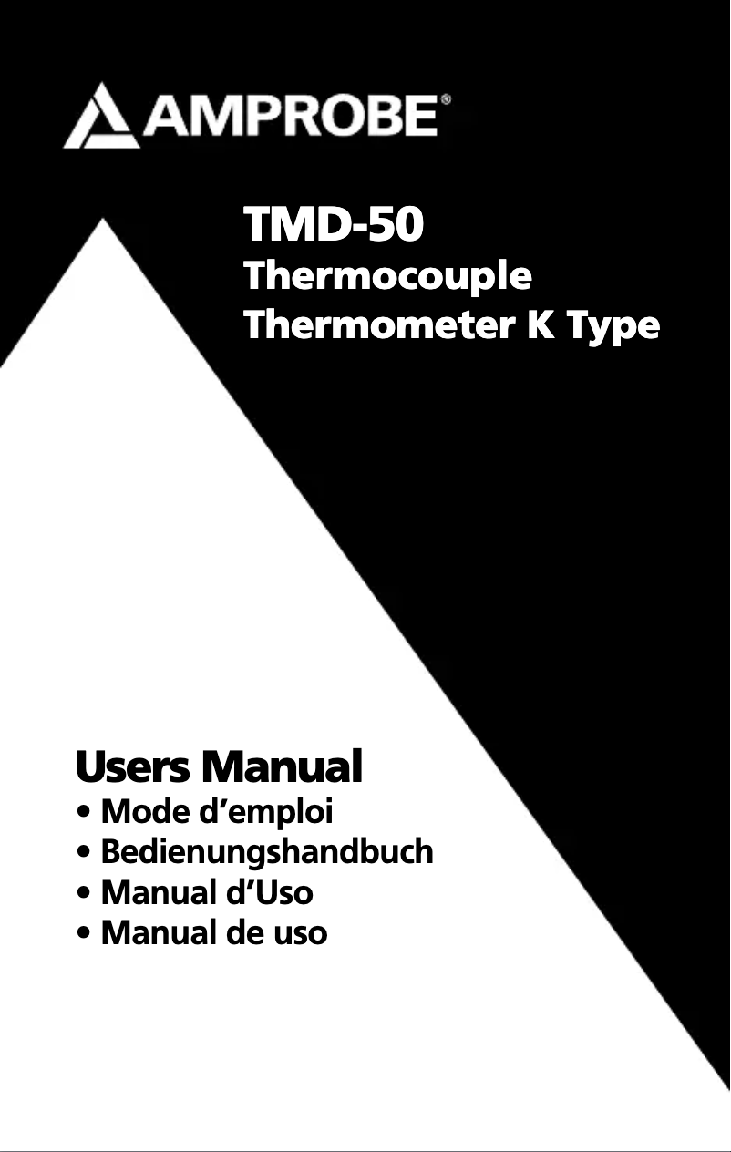 Image de la première page du manuel de l'appareil TMD-50