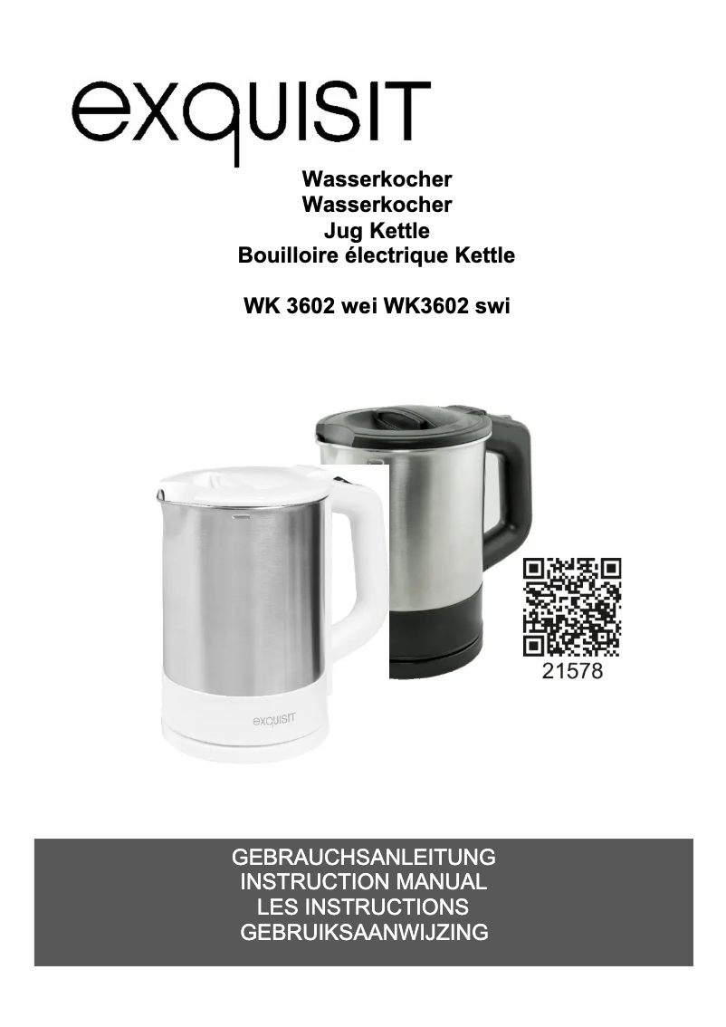 Image de la première page du manuel de l'appareil WK 3602 swi