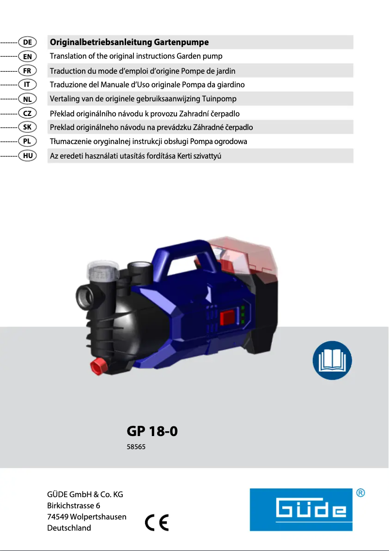 Image de la première page du manuel de l'appareil GP 18-401-30