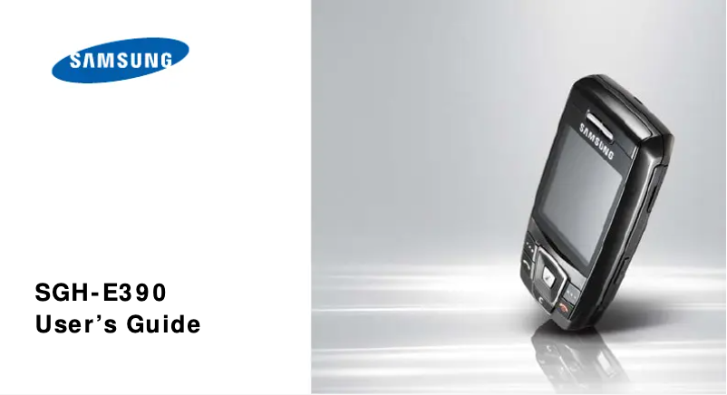 Page 1 de la notice Manuel utilisateur Samsung SGH-E390