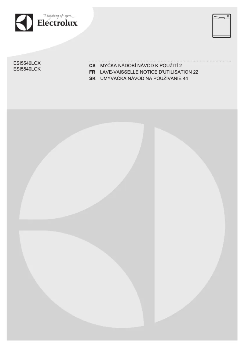 Page 1 de la notice Manuel utilisateur Electrolux ESI5540LOX