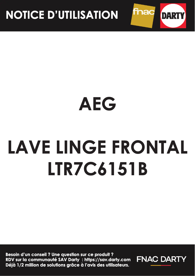 Image de la première page du manuel de l'appareil LTR7C6151B