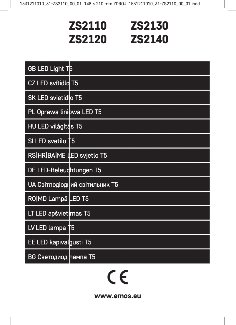 Page n°1 - Manuel utilisateur Emos ZS2110