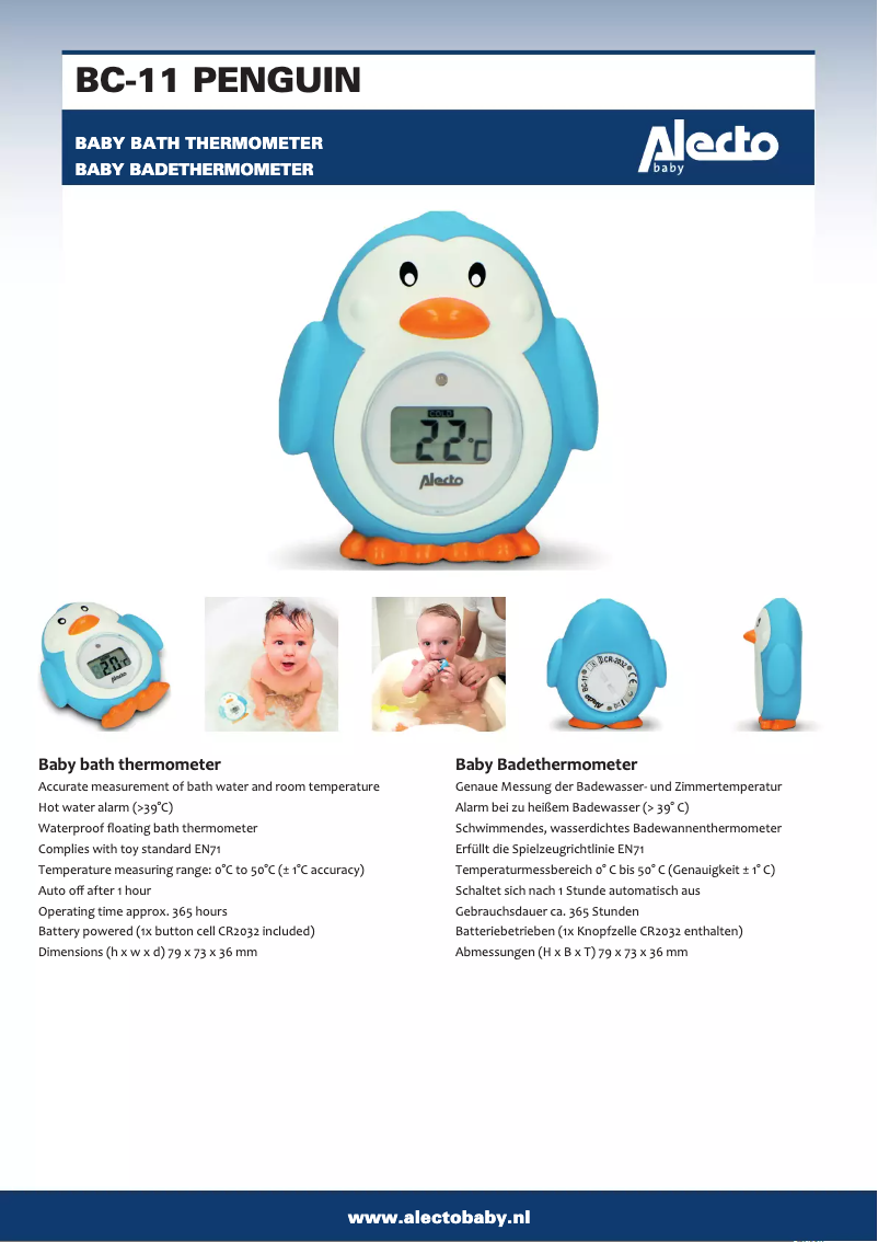 Page n°1 - Manuel utilisateur Alecto BC-11 Penguin