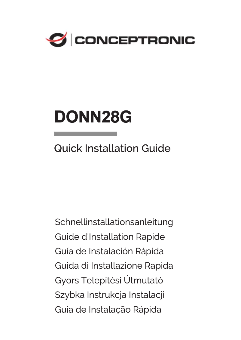 Page n°1 - Manuel utilisateur Conceptronic DONN28G