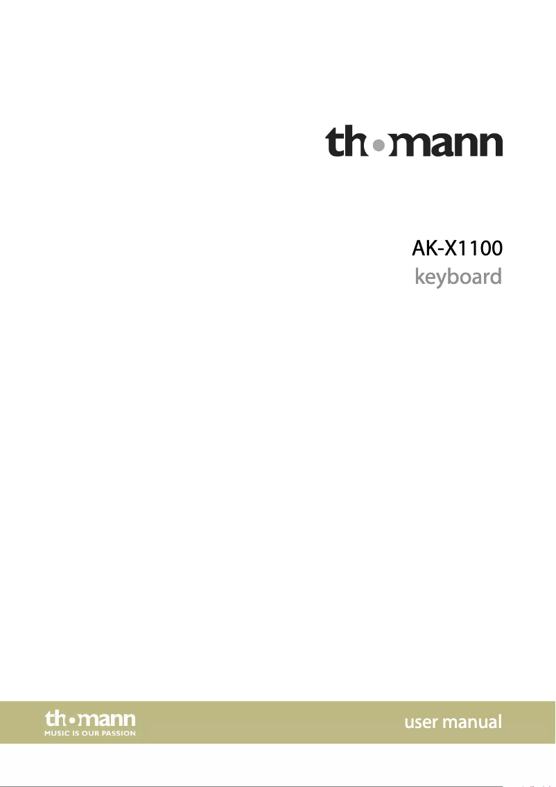 Image de la première page du manuel de l'appareil AK-X1100