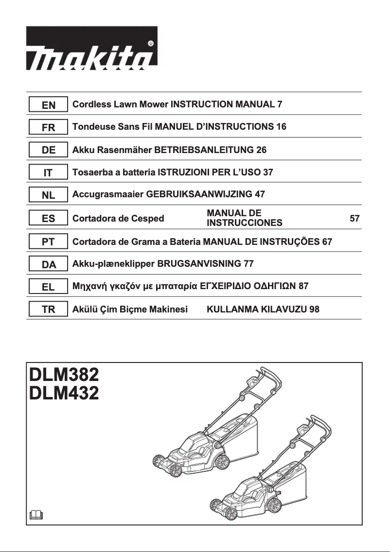 Page n°1 - Manuel utilisateur Makita DLM382