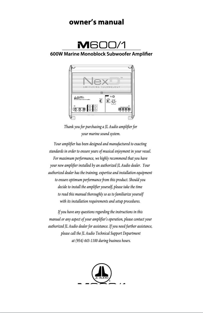 Image de la première page du manuel de l'appareil M600/1