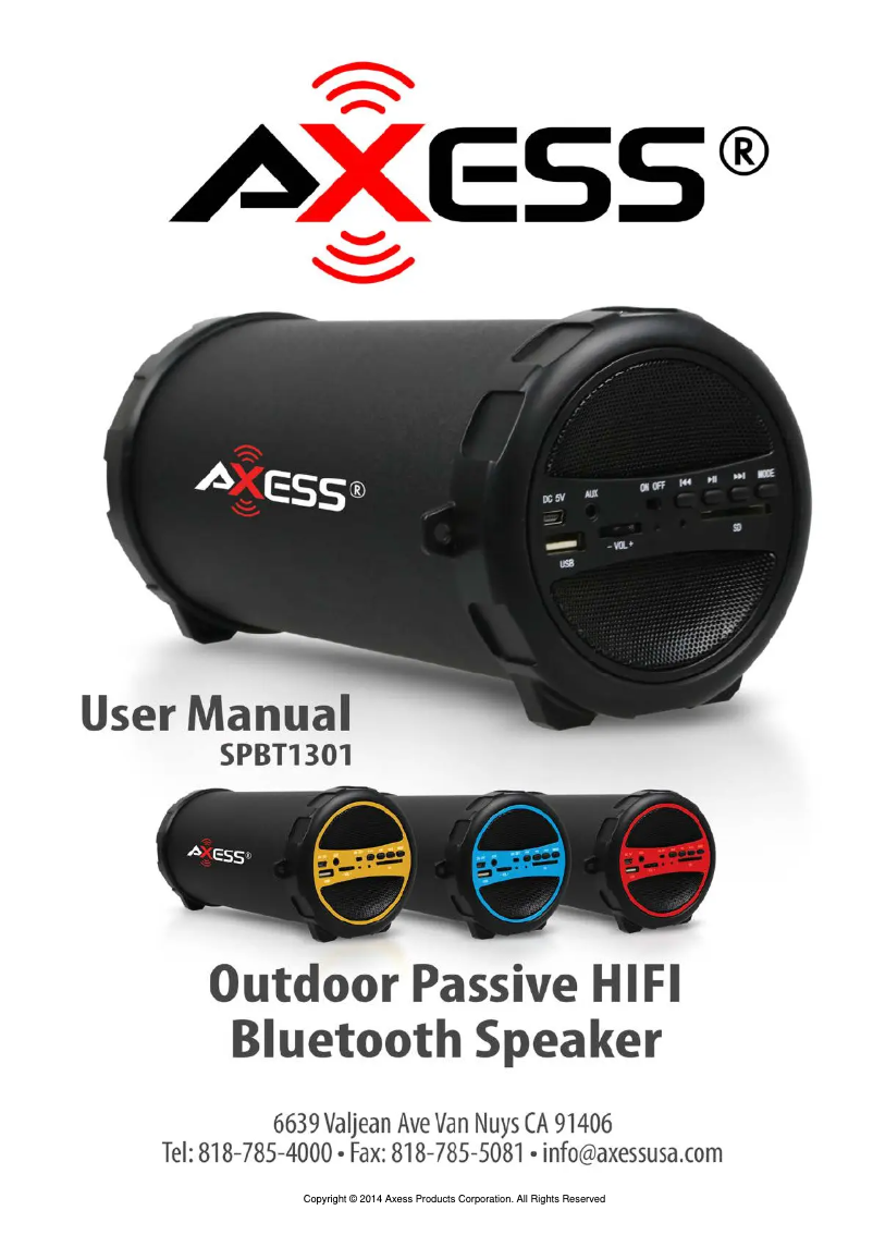 Image de la première page du manuel de l'appareil SPBT1031