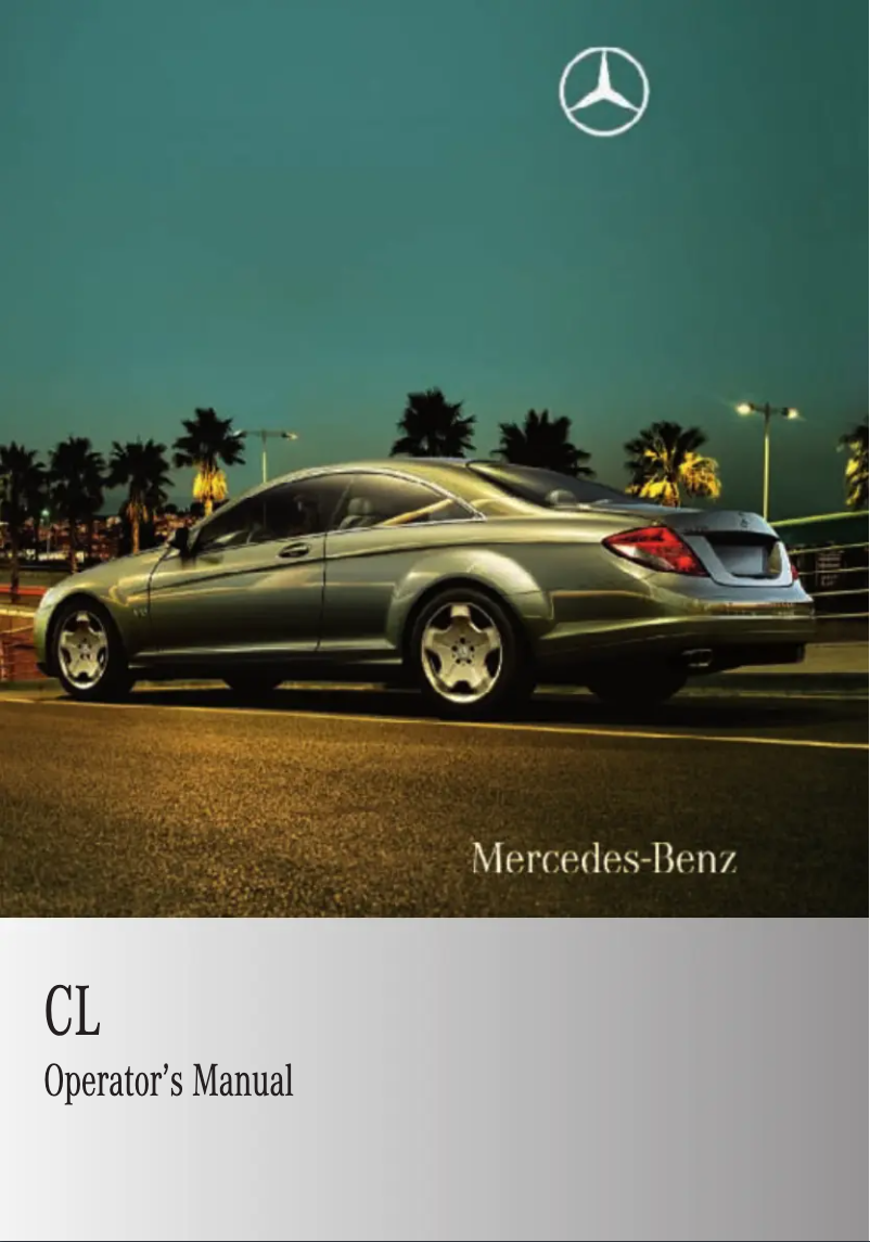 Page 1 de la notice Manuel utilisateur Mercedes-Benz CL-Class (2010)