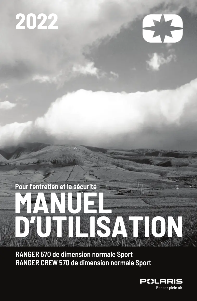 Page 1 de la notice Manuel utilisateur Polaris Ranger Crew 570 (2022)