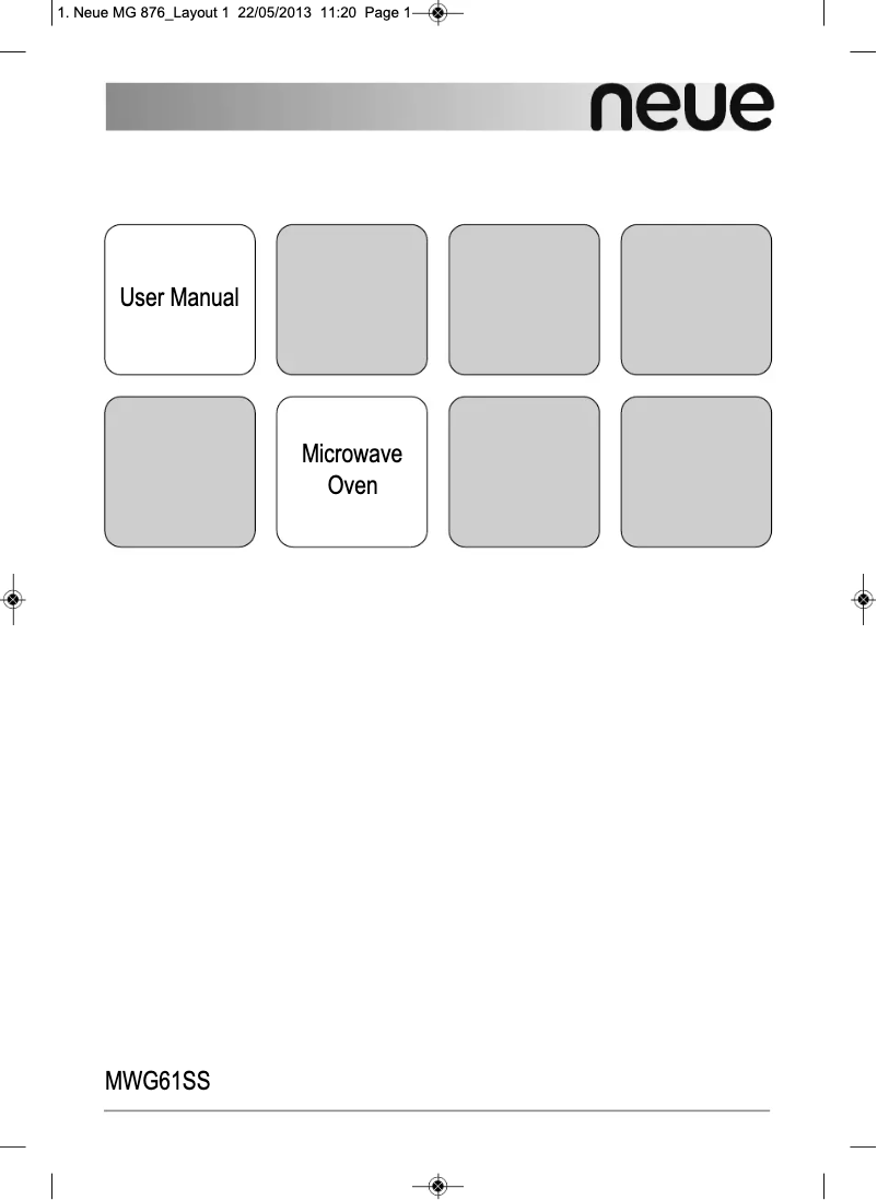 Page 1 de la notice Manuel utilisateur Neue MWG61SS