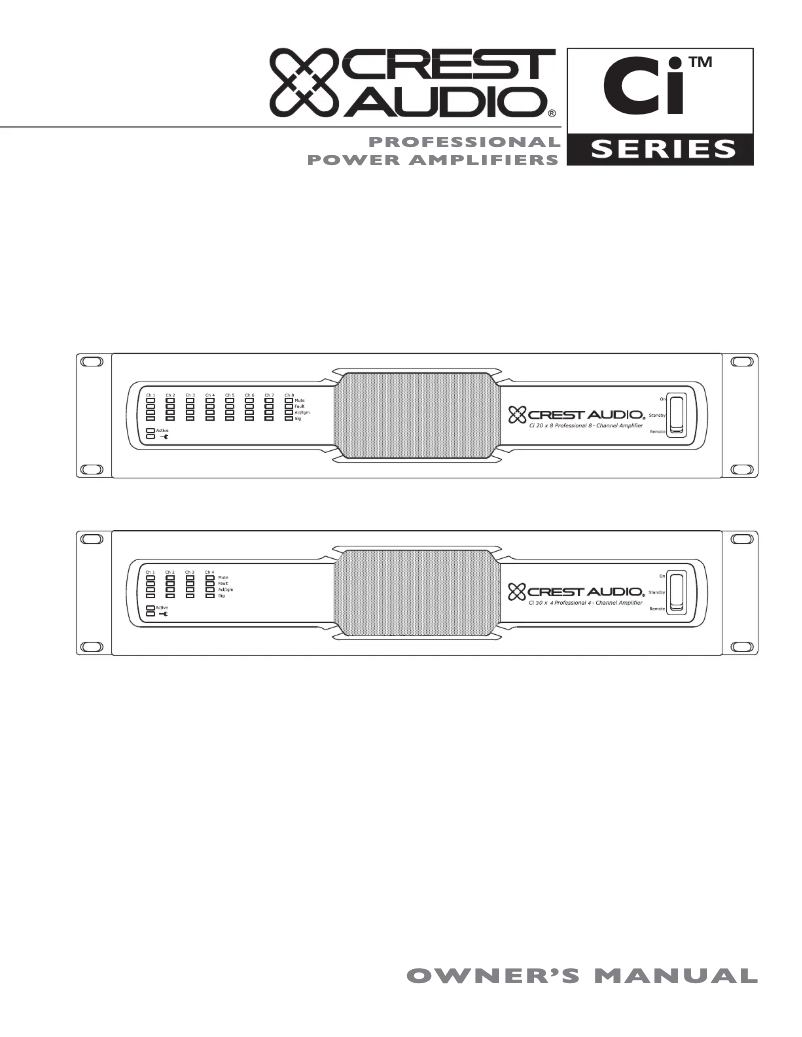 Page n°1 - Manuel utilisateur Peavey Ci 20×8