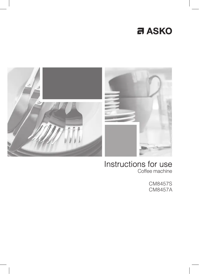 Page n°1 - Guide d'installation Asko CM8457A