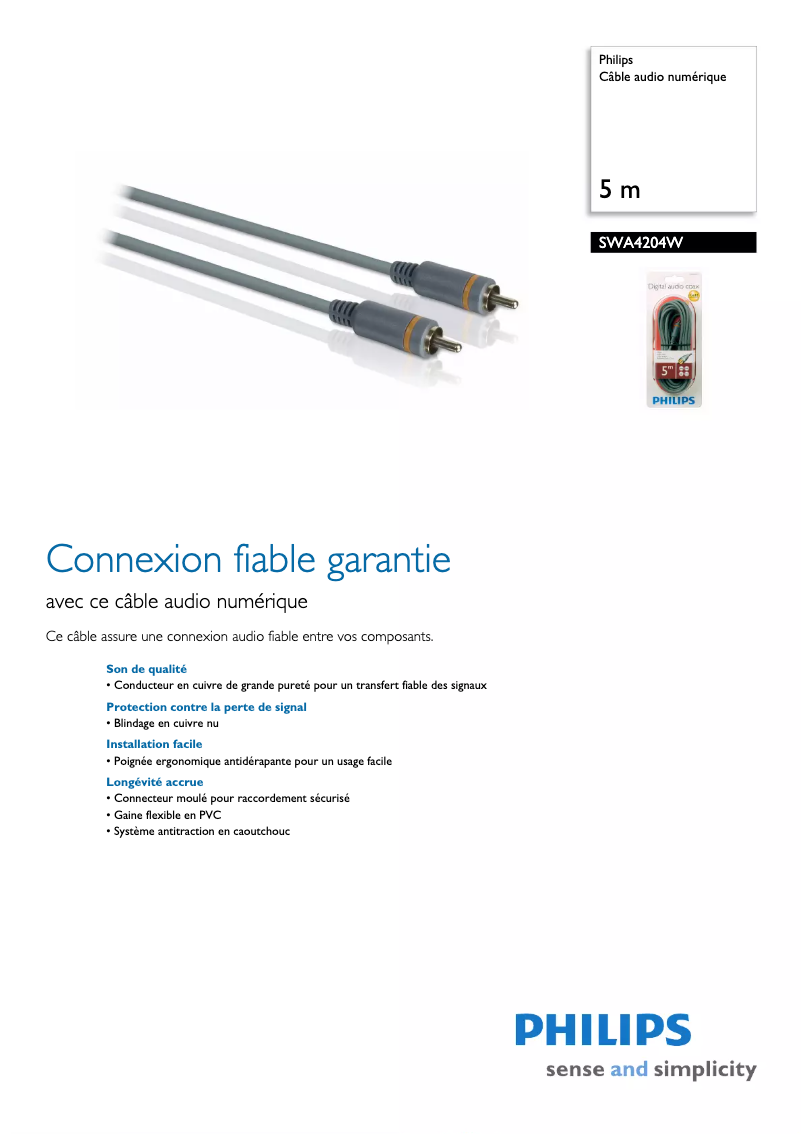Page n°1 - Fiche technique Philips SWA4204W