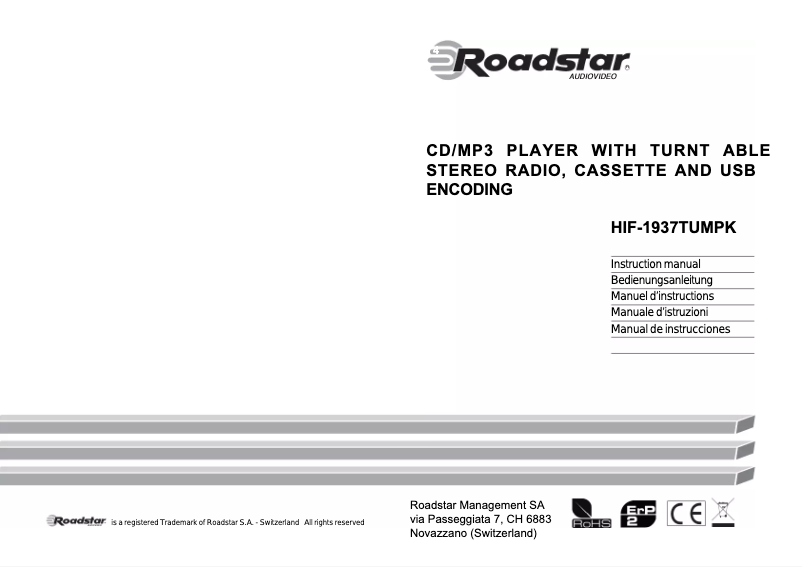 Image de la première page du manuel de l'appareil HIF-1937TUMPK