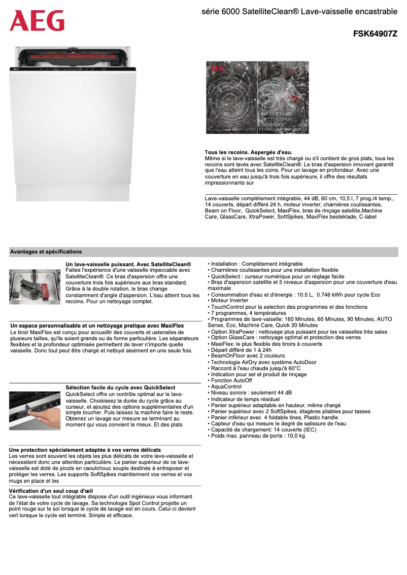 Image de la première page du manuel de l'appareil FSK64907Z