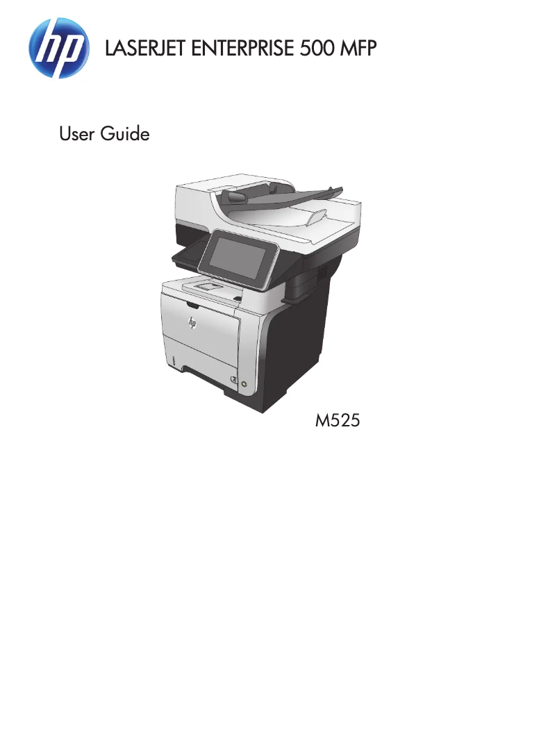 Page 1 de la notice Manuel utilisateur HP LaserJet Enterprise M525cm