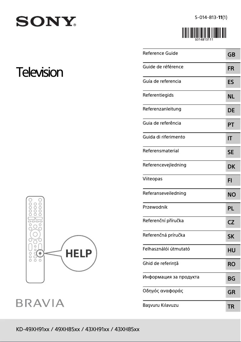 Page n°1 - Manuel utilisateur Sony KD-43XH8505
