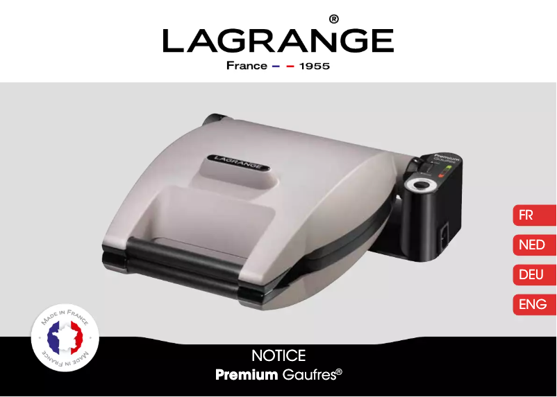 Page 1 de la notice Manuel utilisateur Lagrange PREMIUM