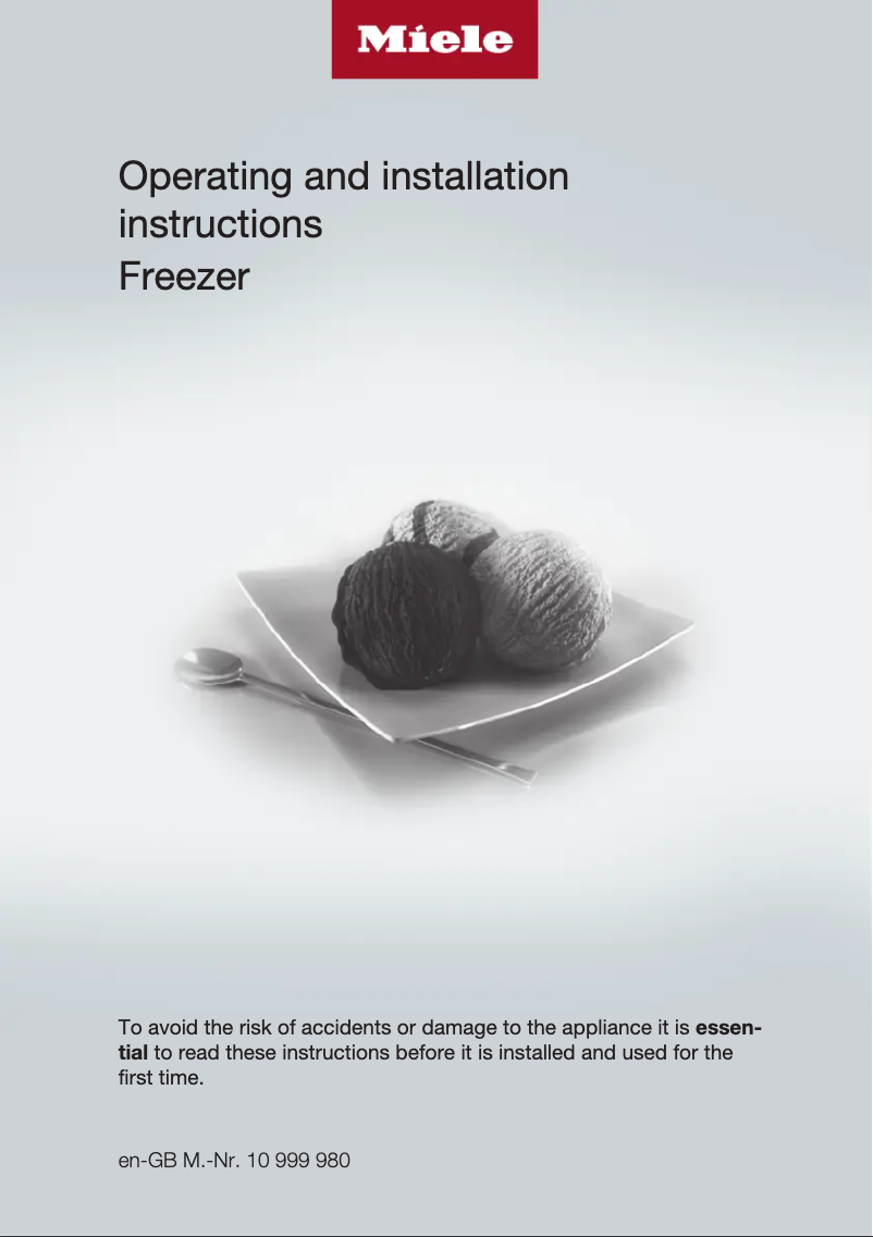 Page 1 de la notice Guide d'installation Miele FNS 28463 E ed/cs