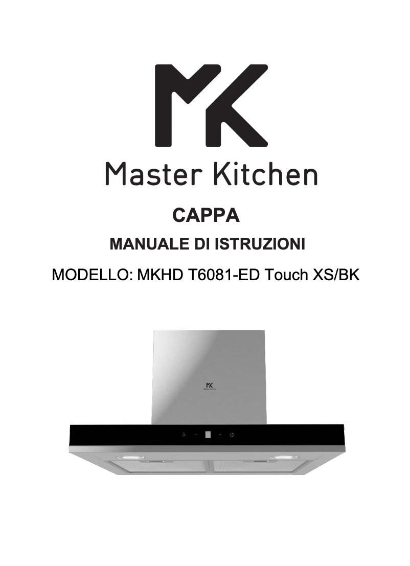 Page 1 de la notice Manuel utilisateur Master Kitchen MKHD T6081-ED TOUCH XS/BK