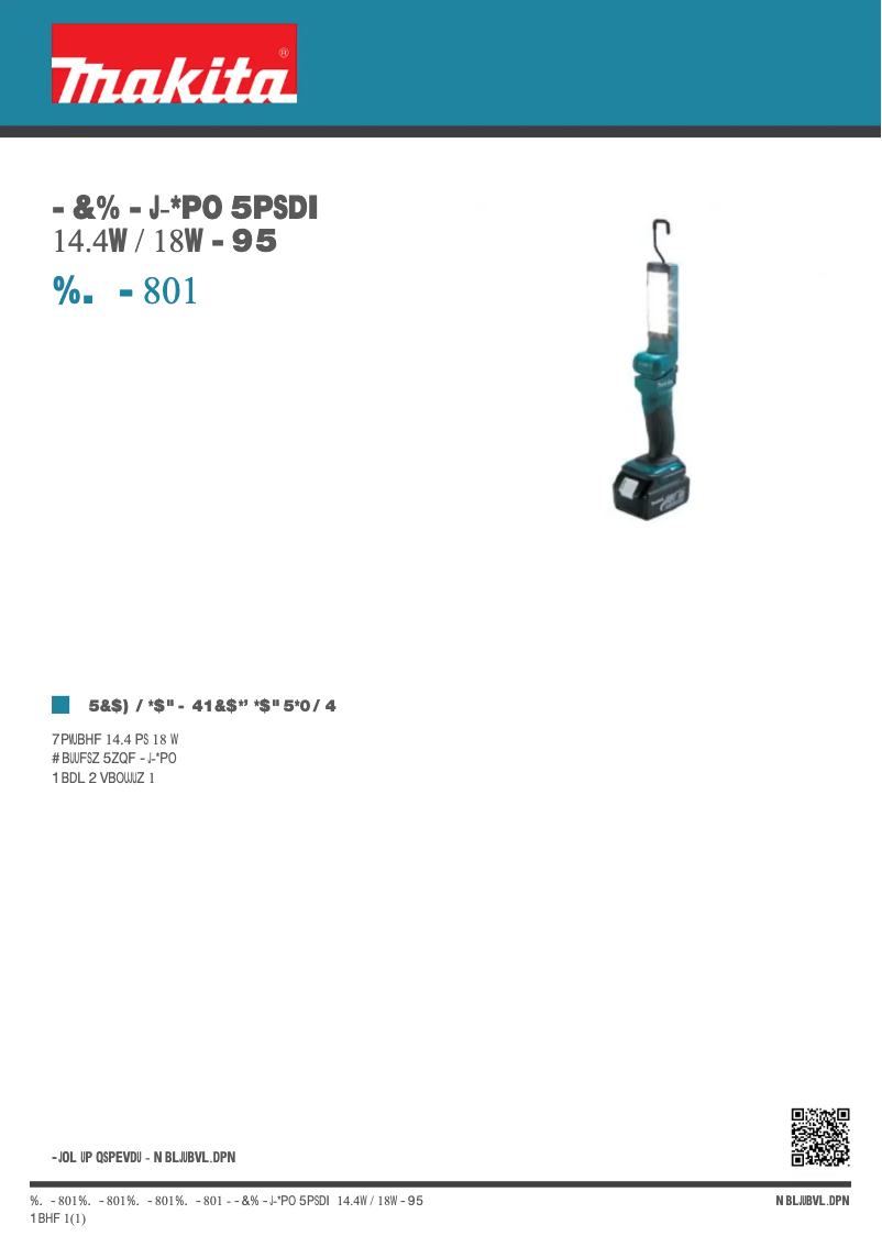 Image de la première page du manuel de l'appareil DML801