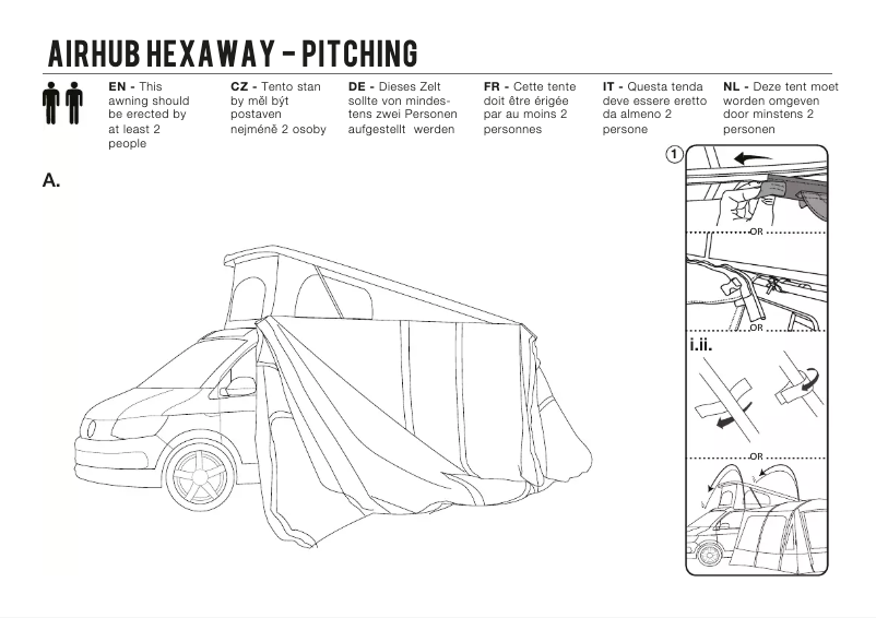 Image de la première page du manuel de l'appareil Airhub Hexaway II Tall