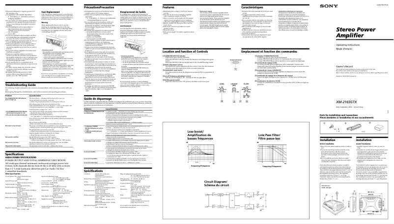 Image de la première page du manuel de l'appareil XM-2165GTX