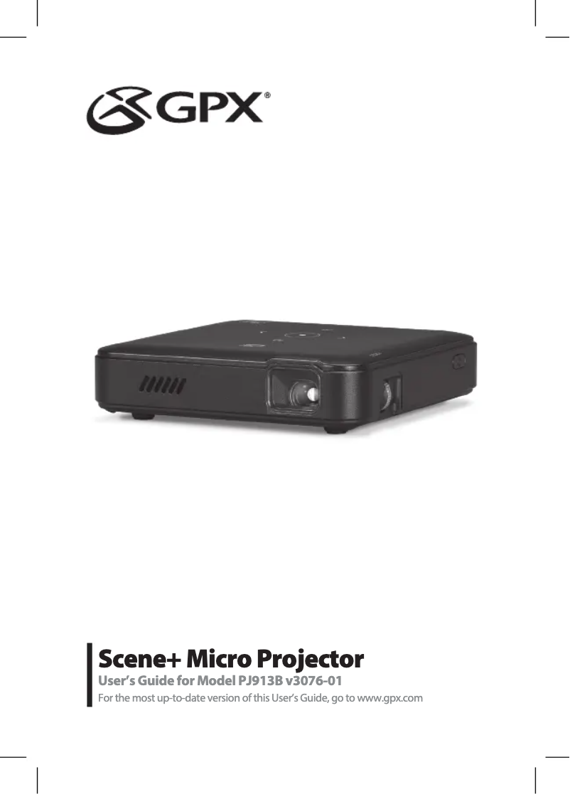 Page 1 de la notice Manuel utilisateur GPX PJ913B