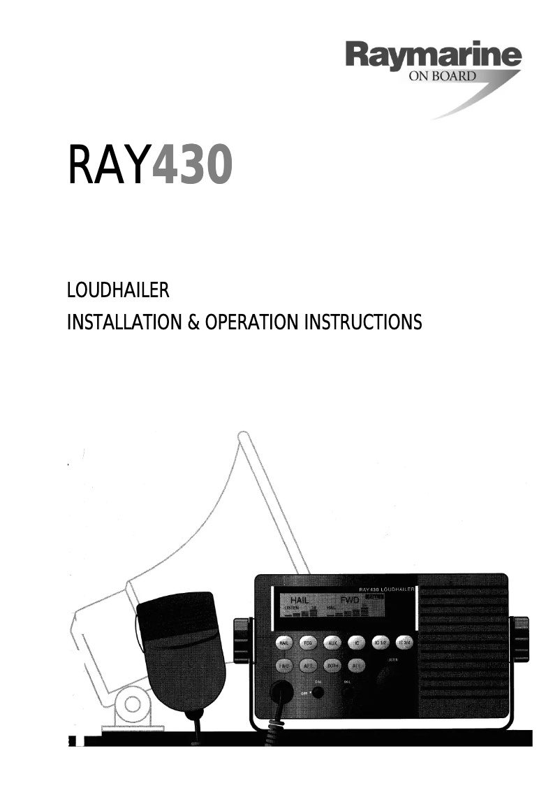 Image de la première page du manuel de l'appareil Ray 430