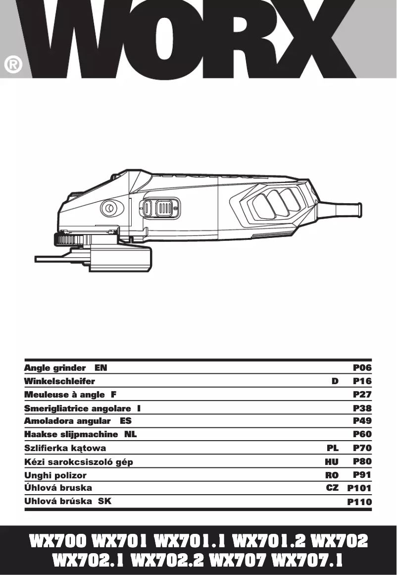 Image de la première page du manuel de l'appareil WX702.1