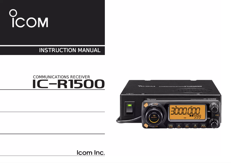 Image de la première page du manuel de l'appareil IC-R1500
