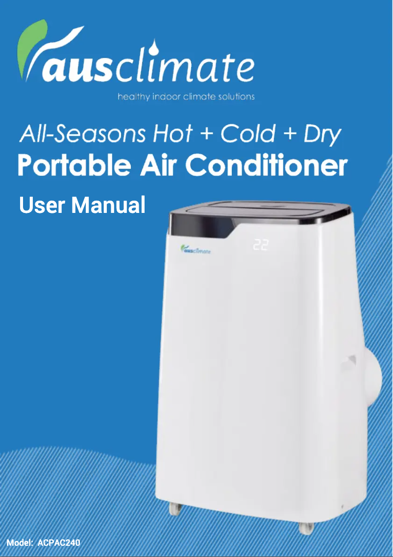 Image de la première page du manuel de l'appareil ACPAC240