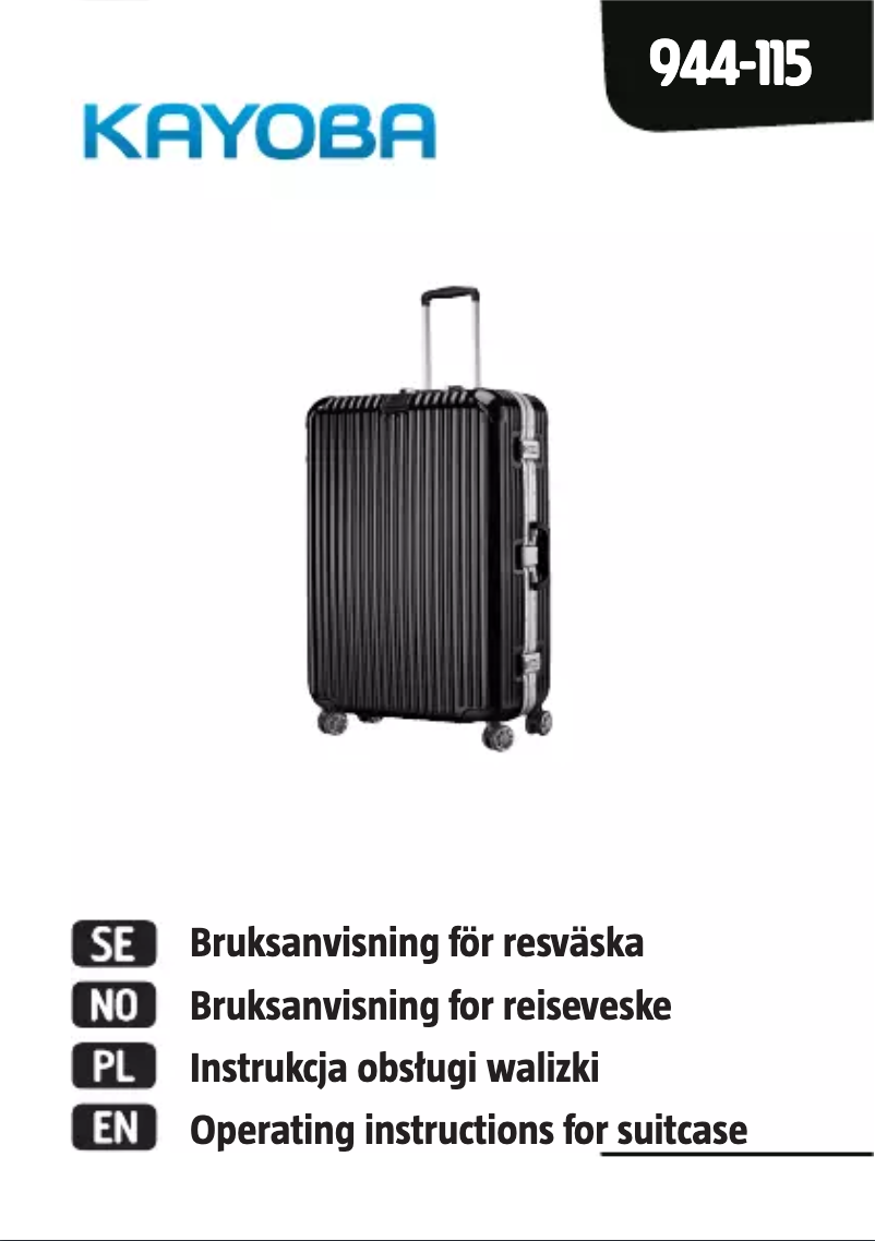 Page 1 de la notice Manuel utilisateur Kayoba 944115