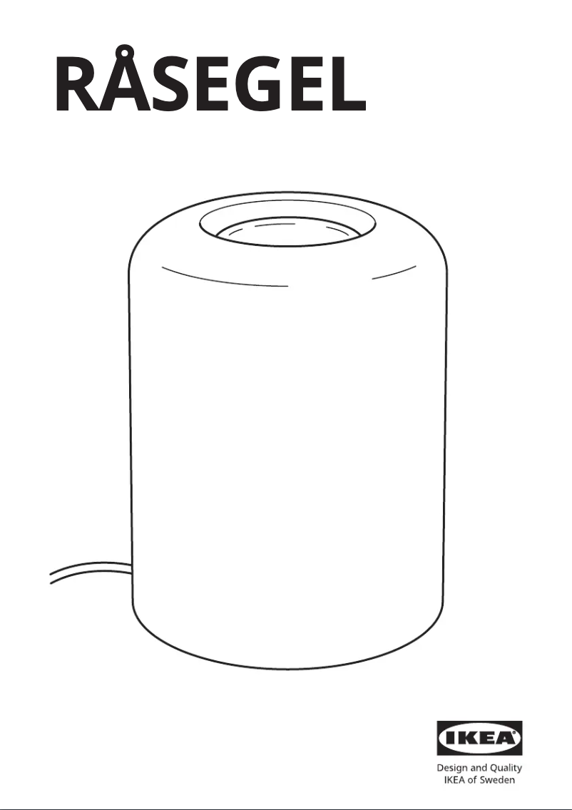 Page 1 de la notice Manuel utilisateur Ikea RÅSEGEL 804.626.57