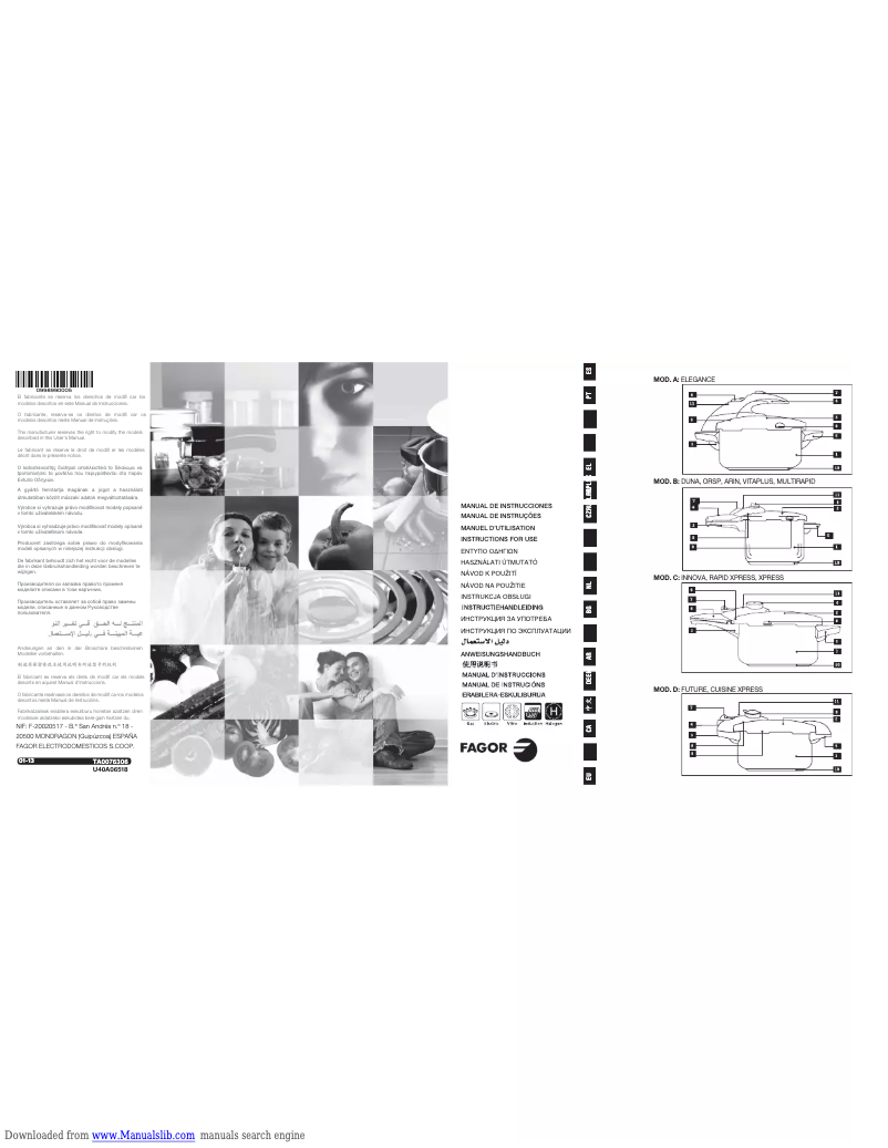 Page 1 de la notice Manuel utilisateur Fagor Rapid Xpress