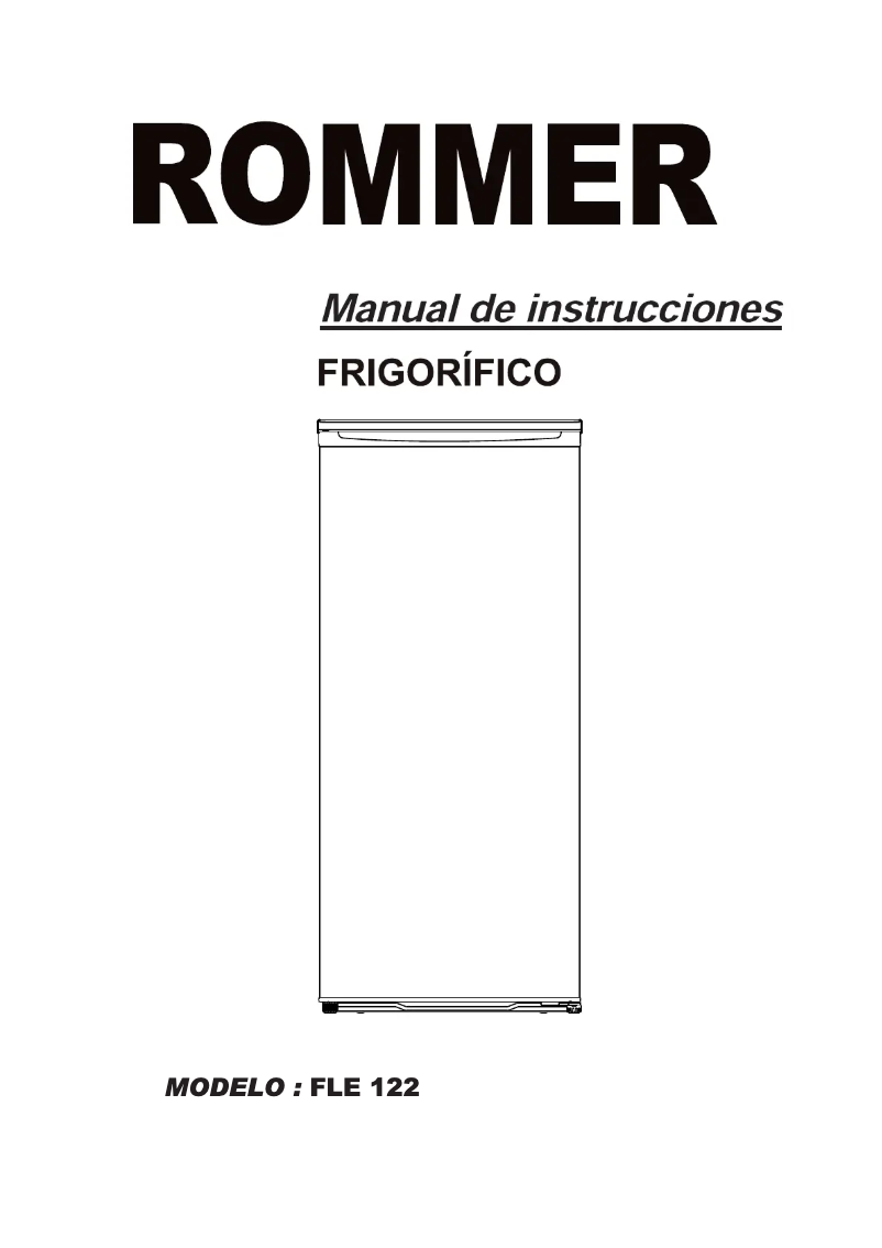 Page n°1 - Manuel utilisateur Rommer FLE 122