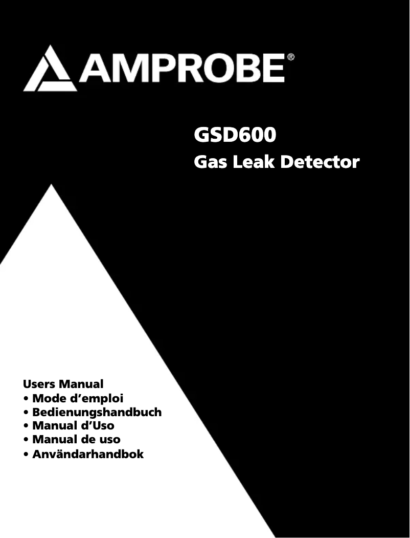 Image de la première page du manuel de l'appareil GSD600