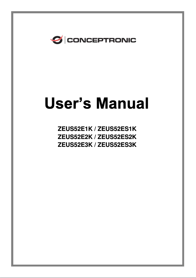 Image de la première page du manuel de l'appareil ZEUS52E1K