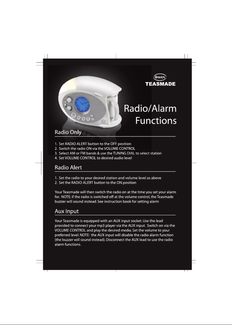 Image de la première page du manuel de l'appareil STM100RADN