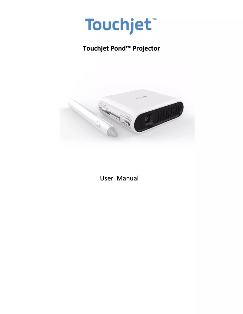 Page n°1 - Manuel utilisateur Touchjet Pond TP80WUS
