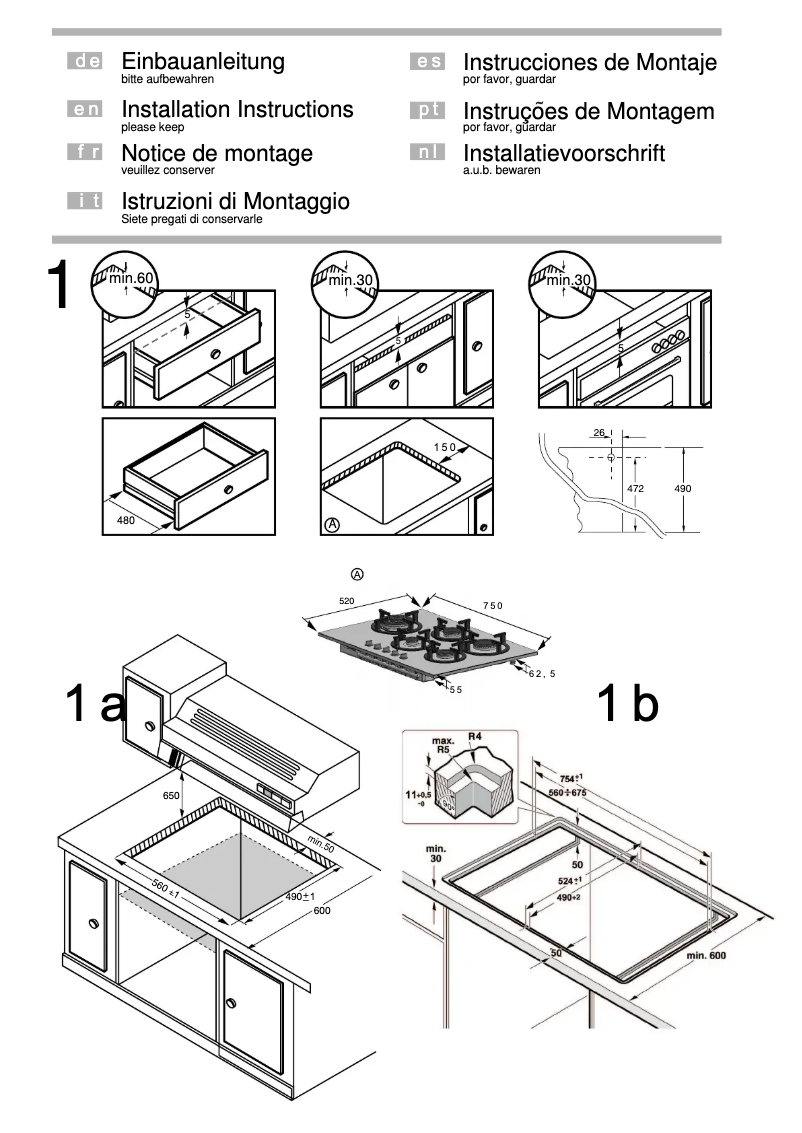 Page n°1 - Guide d'installation Siemens EC775SB20N