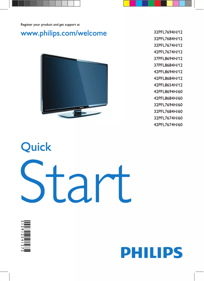 First page image of the manual for 42PFL8654H