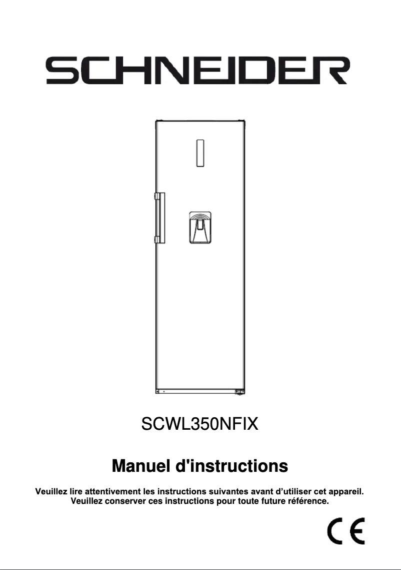 Page 1 de la notice Manuel utilisateur Schneider SCWL350NFIX