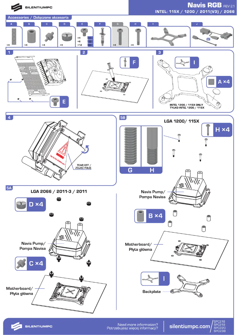 Page 1 de la notice Manuel utilisateur SilentiumPC Navis RGB