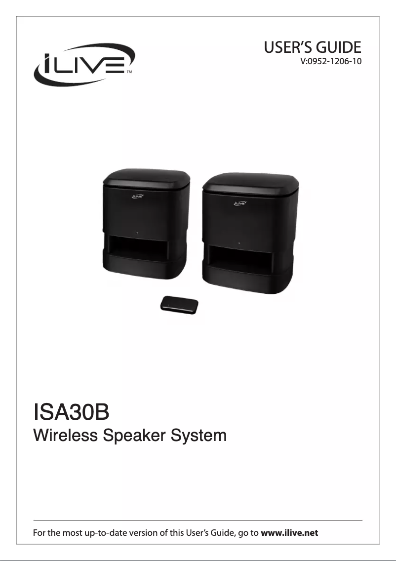 Image de la première page du manuel de l'appareil ISA30B